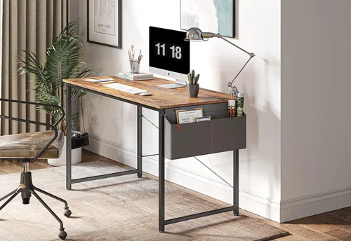 Vista 14 de Cubiker Escritorio para computadora, escritorio pequeño de oficina en casa de 32 pulgadas para espacios pequeños, estilo moderno y simple