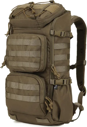 Vista 11 de Mardingtop Mochilas tácticas Molle senderismo mochilas para motocicleta, camping, senderismo, viajes militares, mochila de 25L