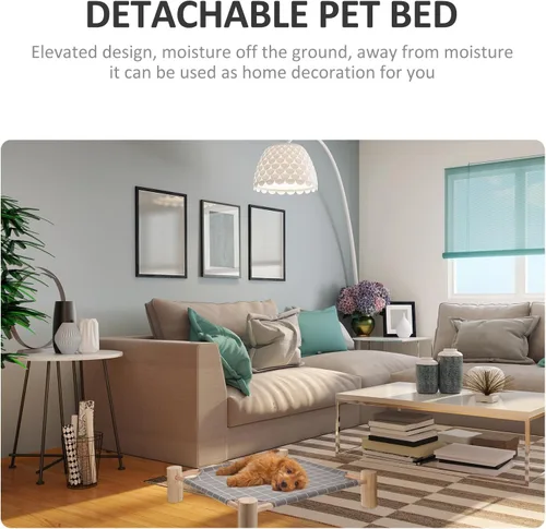 Vista 6 de GLEAVI Washable Raised Dog Bed Small Pet Camp Bed Detachable Indoor Cat Hammock for Four Seasons Use