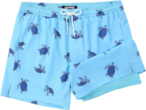 Vista 22 de Mens Swim Trunks with Compression Liner 5 Inch Inseam Swimming Trunks Shorts for Men