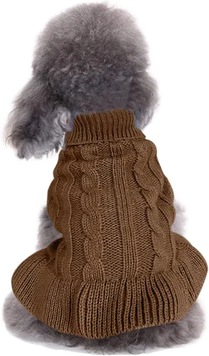 Vista 32 de CHBORCHICEN Suéteres de punto para perros pequeños, sudadera cálida para mascotas gatos, ropa de invierno, suéter de gatito y cachorro