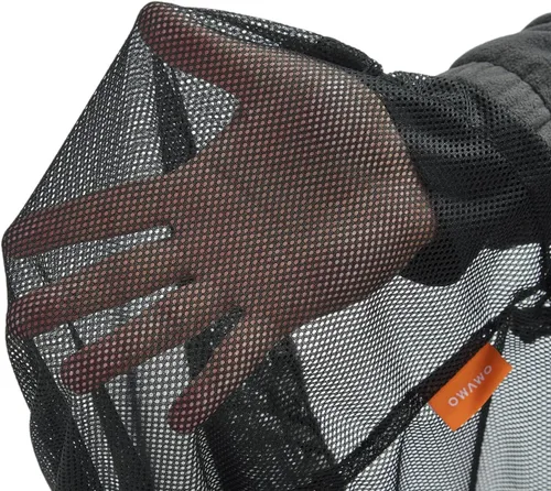 Vista 4 de 1 saco de dormir de malla de 68L, bolsa de almacenamiento, bolsa de lavandería con cordón, malla de poliéster resistente al desgarro, parte inferior