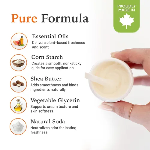 Vista 5 de Purelygreat Crema desodorante sin aluminio, aroma cítrico, 1.76 oz