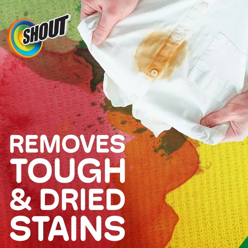 Vista 4 de Shout Gel removedor de manchas avanzado para ropa sucia, descompone las manchas difíciles, secas y difíciles, espray de 22 onzas