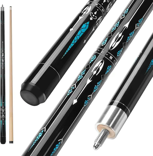 Vista 9 de Pool Cue, 58" Billiard Cue Stick 2-Piece Maple Wood Pool Cue Stick 18 19 20 21oz for Bar House Pool Table Sports