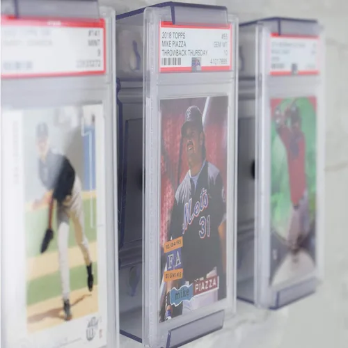 Vista 6 de CollectorMount Paquete de 1 soporte para tarjetas, para tarjetas comerciales y deportivas PSA graduadas, soporte de estante o exhibición de montaje
