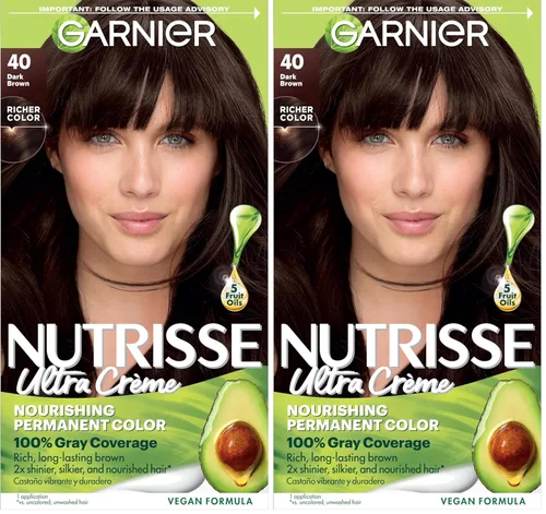 Vista 39 de Garnier Color de Cabello Nutrisse Crema Nutritiva, 10 Negro (Regaliz) Tinte Permanente para el Cabello, 1 Unidad (El Empaque Puede Variar)