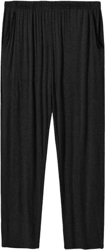 MoFiz Pantalones de pijama de punto modal para hombre, pantalones de descanso, pantalones de dormir
