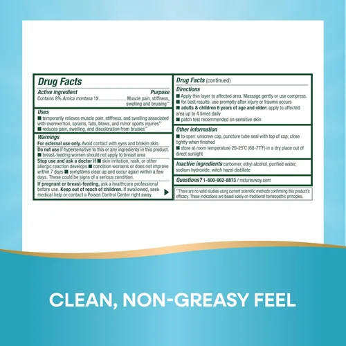 Vista 5 de Boericke & Tafel Arniflora Arnica Gel, Nature's Way Brands, 2.75 onzas