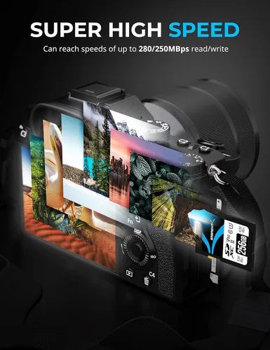 Vista 5 de SABRENT Rocket v90 - Tarjeta de memoria SD UHS-II de 256 GB R280MB/s W250MB/s (SD-TL90-256GB)