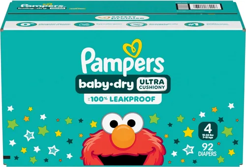 Vista 14 de Pampers Pañales - Baby Dry - Tamaño 4, 92 unidades, pañal desechable absorbente para bebés (el embalaje puede variar)