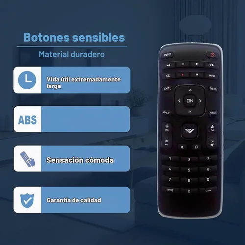 Vista 7 de Reemplazo remoto XRT010 para VIZIO TV E320-A0 E241-A1 E290-A1
