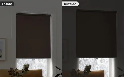 Vista 4 de LazBlinds Persianas enrollables sin cordones, sin herramientas, sin taladro, 100 % opacas, tela impermeable, con aislamiento térmico, protección UV