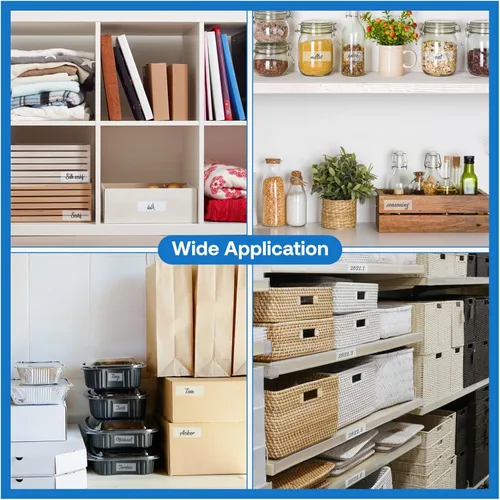 Vista 5 de TZe-131 12mm 0.47 Cinta de etiqueta laminada transparente compatible para Brother Label Maker, 12mm 0.47 Transparente para Ptouch PT-D210 PT-H110