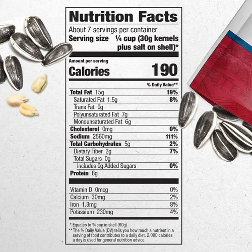 Vista 2 de DAVID Semillas de girasol, sabor original, 14.5 oz.