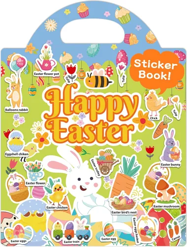 Vista 25 de Benresive - Libro de calcomanías reutilizables para niños de 2 a 4 años, libros con calcomanías de viaje divertidas y actividades de manualidades