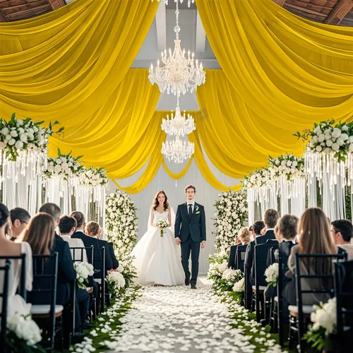 Vista 22 de Cortinas de techo verdes para cortinas de boda para techo, tela drapeada, 2 paneles de 5 x 20 pies, cortinas de tela para cortinas de arco de boda