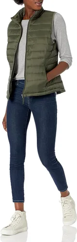 Vista 5 de Tienda Essentials - Chaleco para mujer, ligero, impermeable y fácil de guardar