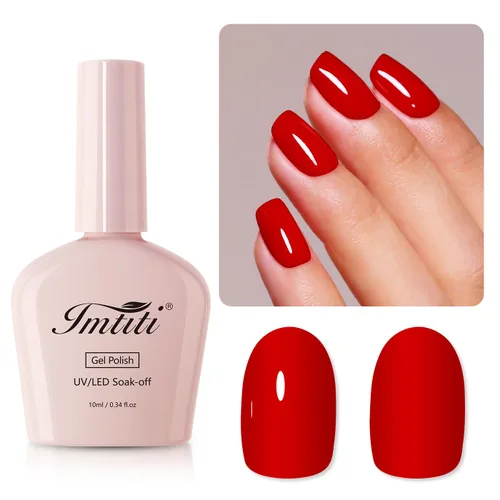 Vista 13 de Imtiti Esmalte de uñas de gel rojo burdeos de 0.3 fl oz, de larga duración, secado con luz UV, LED, para otoño, para salón de belleza, bricolaje