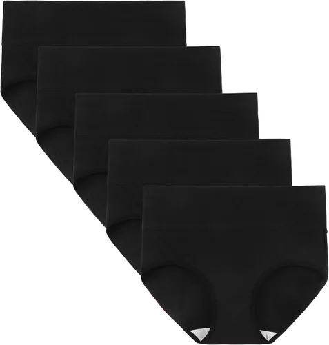 INNERSY - Ropa interior de algodón para mujer, de talle alto, para posparto, paquete múltiple