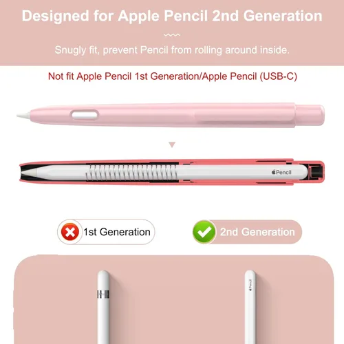 Vista 2 de Moko Funda protectora compatible con Apple Pencil Pro, Apple Pencil de 2ª generación, funda protectora retráctil para Apple Pencil con clip, funda