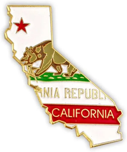 PinMart Pin de solapa de bandera en forma de estado