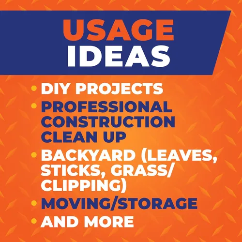 Vista 6 de Hefty Steelsak - Bolsas de basura grandes resistentes, color gris, sin perfume, 39 galones, 30