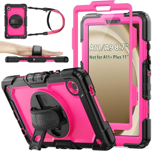 Vista 26 de SEYMAC stock Funda para Samsung Galaxy Tab A8 de 10.5 pulgadas, funda de protección contra caídas de cuerpo completo con protector de pantalla