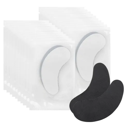Vista 9 de 100 pares de parches de gel de hidrogel para debajo de los ojos, sin pelusas, almohadillas de pestañas para extensión de pestañas, máscara