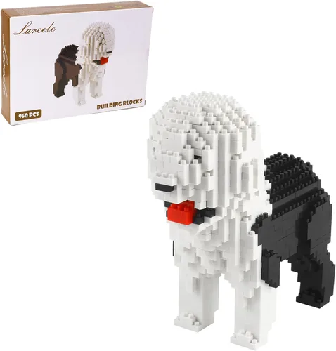 Vista 12 de Larcele Juego de Bloques de Construcción de Perro Micro, Kit de Ladrillos de Juguete de Construcción Mini para Mascotas, 950 Piezas KLJM-02