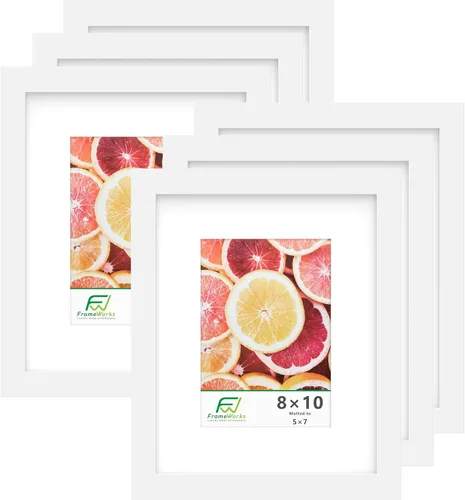 Vista 99 de FrameWorks Marcos de fotos clásicos de madera de 5 x 7 a 4 x 6 con vidrio templado, color negro, paquete de 2