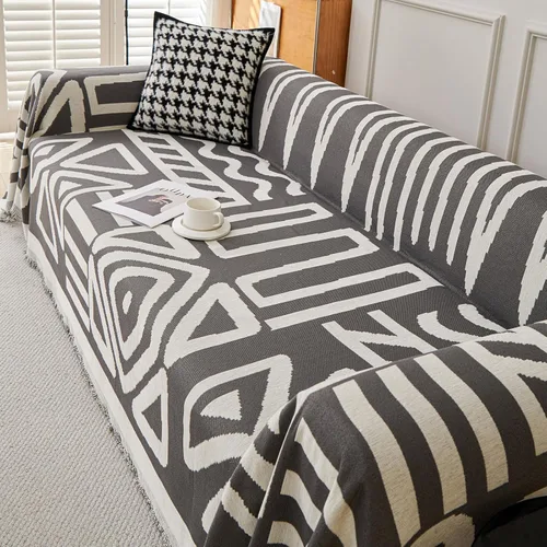 Vista 34 de VClife - Funda para sofá de 2 o 3 plazas o modular, de felpilla, antideslizante, bohemia, lavable, apta para perros, con borlas, caramelo, 71 x 134