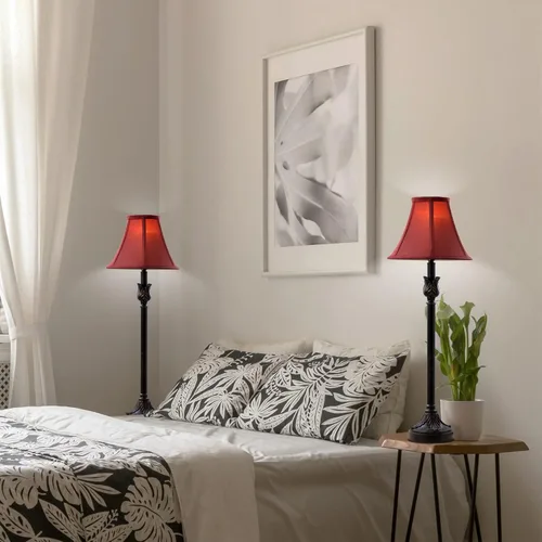 Vista 6 de Catalina Lighting 19358-003 Brenda - Lámparas de mesa tipo bufé, lámpara de escritorio para oficina, dormitorio o dormitorio, lámpara de mesa