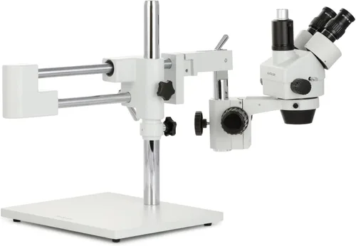 Vista 3 de AmScope SM-4TZ-56S Microscopio profesional trinocular con zoom estéreo, oculares WH10x, aumento de 3.5X-90X, objetivo con zoom 0.7X-4.5X, anillo