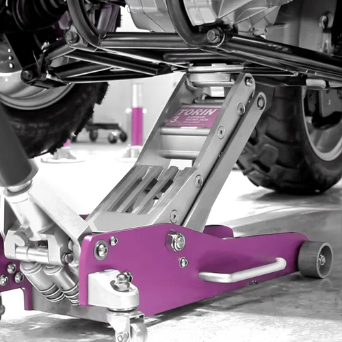 Vista 7 de Torin AT830003XLP Gato de piso de aluminio con doble pistón de elevación rápida: gato de piso con bomba de elevación rápida, capacidad de 3