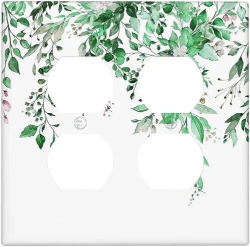 Vista 148 de Cubierta decorativa para interruptor, placa de interruptor de luz de 2 bandas, 1 placa de interruptor de luz dúplex de palanca, placas de pared GFCI