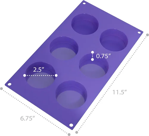 Vista 2 de Bakerpan Moldes de silicona antiadherentes para magdalenas, juego de 2 mini sartenes para tartas de queso, molde para tartas Whoopie, molde