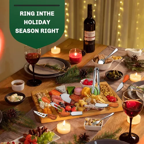 Vista 7 de 19 piezas de accesorios de charcutería, cuchillos de queso, accesorios de tablero de charcutería, juego de utensilios de charcutería, tenedores