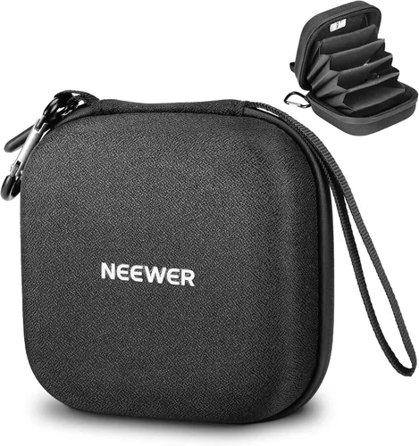 Vista 14 de Neewer Bolsa de almacenamiento para filtro de 3.5 x 3.5 in, a prueba de golpes, impermeable, con divisores expandibles, correa para muñeca