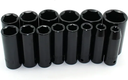 Vista 6 de TEMO Enchufe profundo de impacto Cr-V de 6 puntos y 1/2 pulgada de 1-1/4 pulgadas