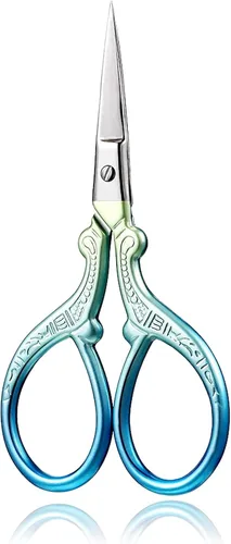 BIHRTC - Tijeras pequeñas de 3.6 pulgadas para bordado, tijeras de acero inoxidable afiladas para punto de cruz, herramienta DIY, tijeras de modista