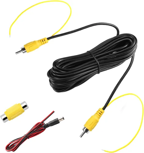 GreenYi Cable de extensión de video AV con doble blindaje mejorado (19.69 pies), con acoplador de video RCA amarillo hembra a hembra y cable de