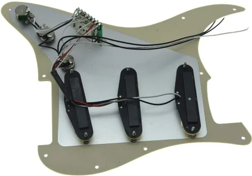 Vista 5 de KAISH – Golpeador de guitarra eléctrica cargado precableado con pastillas Wilkinson, color perla envejecida para Stratocaster FD de EE. UU./México