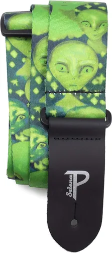 Vista 18 de Perri's Leathers Ltd. - Correa de guitarra - Poliéster - Ajustable - Para guitarras acústicas/de bajo/eléctricas - Hecho en Canadá (BLUE LIGHTNING)