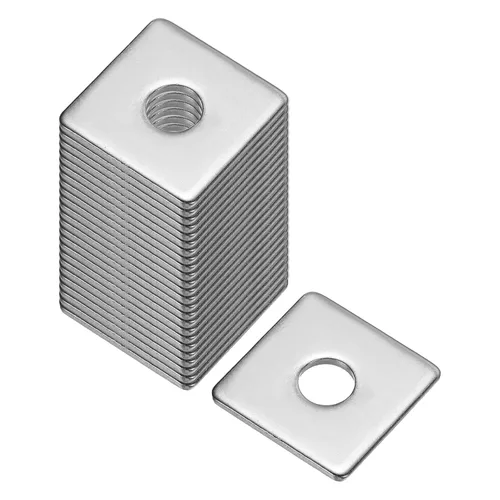 Vista 38 de uxcell Arandela cuadrada, 10 piezas M3x10x10x1mm 304 arandelas de placa cuadrada de acero inoxidable 304 Junta espaciadora de almohadilla plana