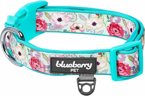 Vista 15 de Blueberry Pet - Collar ajustable para perro con forma de diamantes tribales del sudoeste en francés rosa con hebilla de metal, cuello 9-12.5