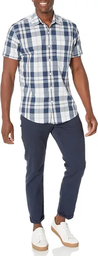 Vista 5 de Tienda Essentials - Camisa de popelina de manga corta y ajuste regular para hombre