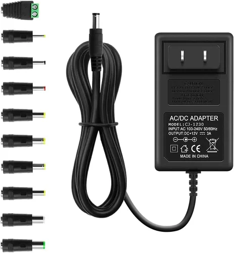 Adaptador de Fuente de Alimentación 12V 3A 36W Cargador CA/CC AC 100V-240V a DC 12Voltios 3amp Cable de Alimentación 12V 2.5A 2A 1.5A 1A 800mA 500mA