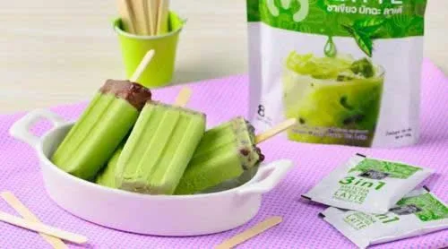 Vista 7 de Ranong Tea Mezcla de bebida instantánea Matcha Green Tea Latte 8 sobres