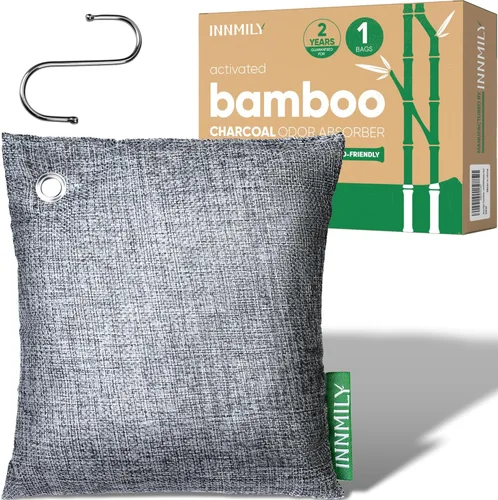 Absorbedor de olores de carbón activado, ganchos grandes de 17.64 oz de ancho, eliminador de olores naturales para olores fuertes, bolsas